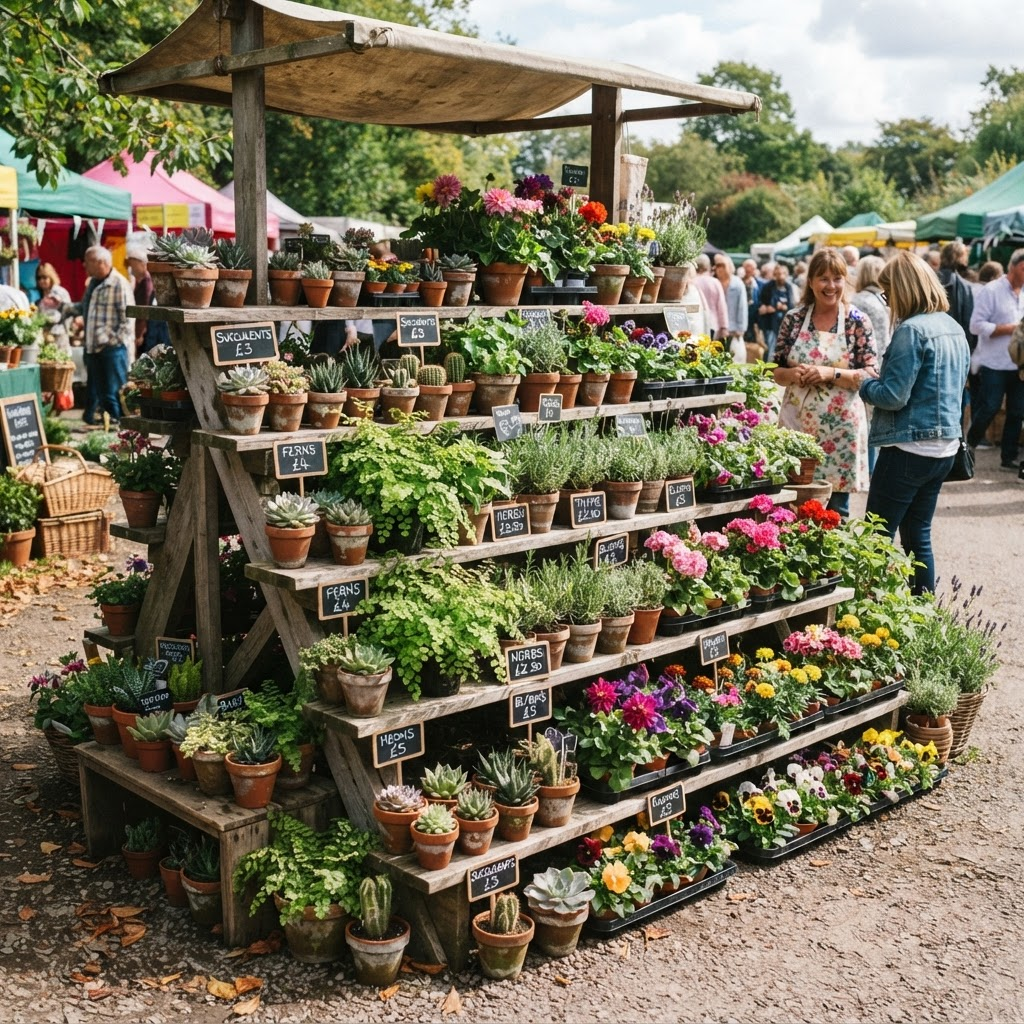 Fresh potted plants
